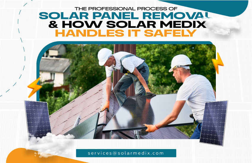 The Professional Process of Solar Panel Removal & How Solar Medix Handles It Safely