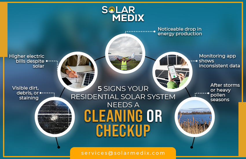 5 Signs Your Residential Solar System Needs a Cleaning or Checkup