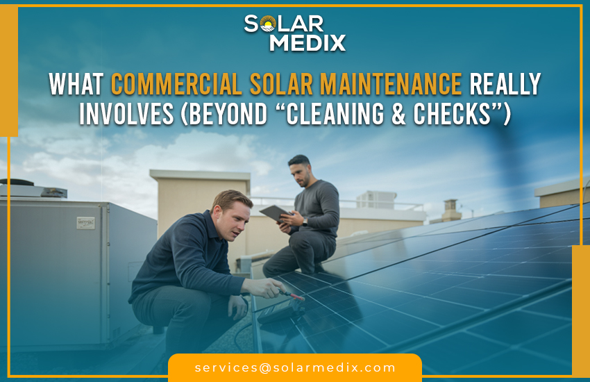 What Commercial Solar Maintenance Really Involves (Beyond “Cleaning & Checks”)
