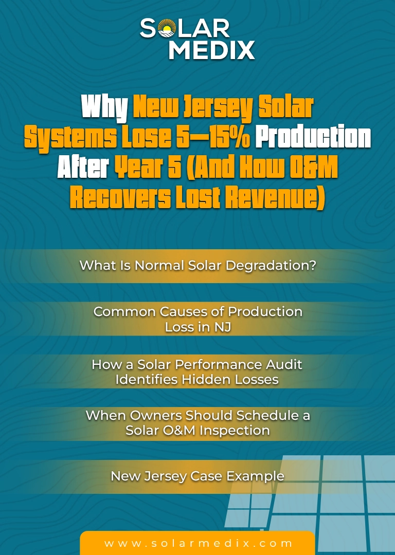 About - Why New Jersey Solar Systems Lose 5–15% Production After Year 5
