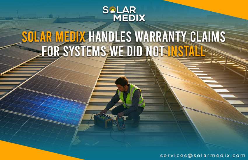 Solar Medix Handles Warranty Claims For Systems We Did Not Install