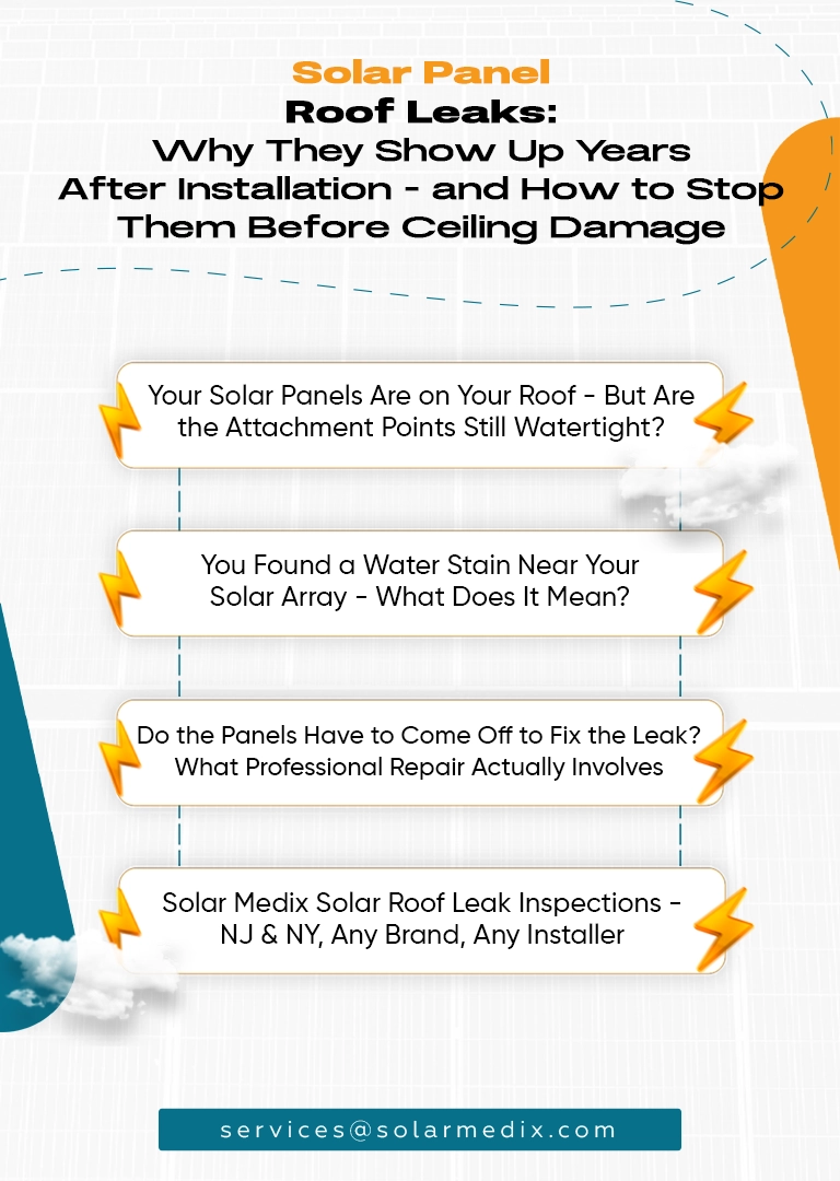 Solar Panel Roof Leaks Why They Show Up Years After Installation and How to Stop Them Before Ceiling Damage