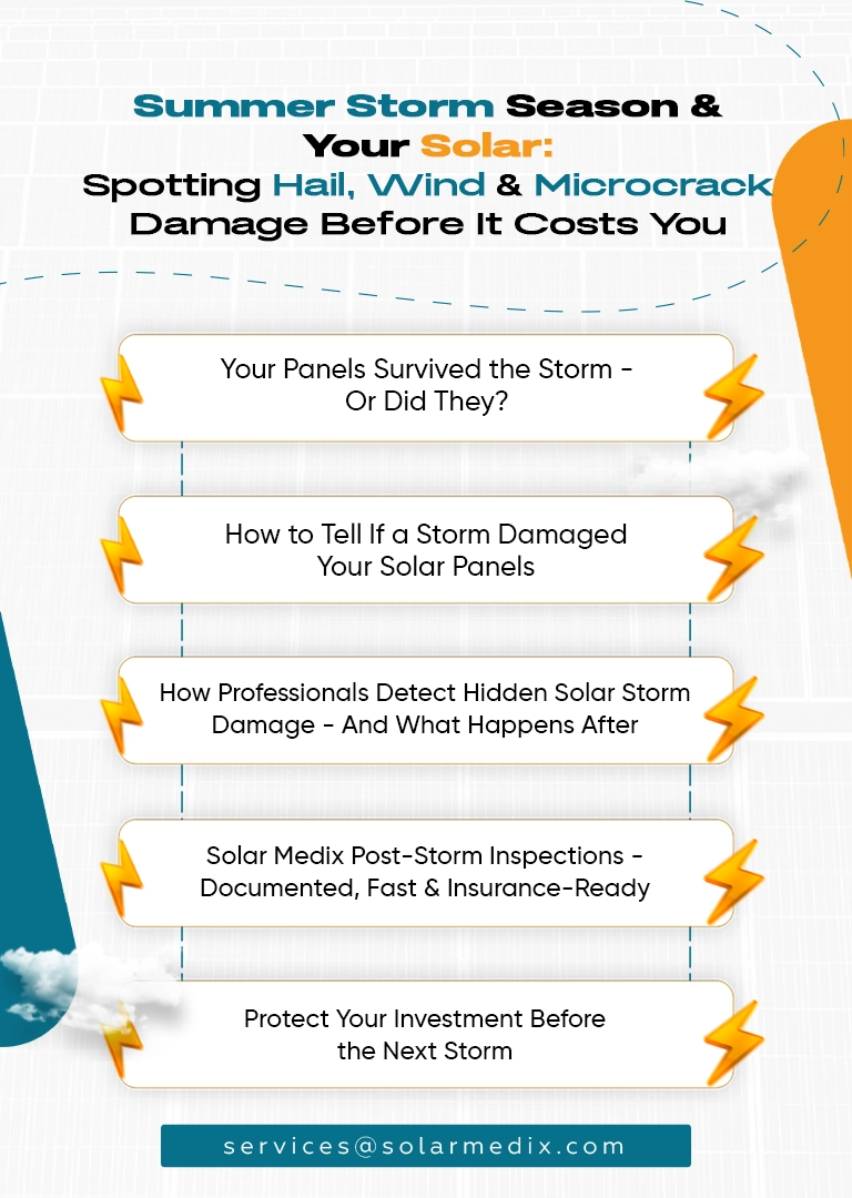 Summer Storm Season & Solar Panel Storm Damage Spot Hail, Wind & Microcracks Early