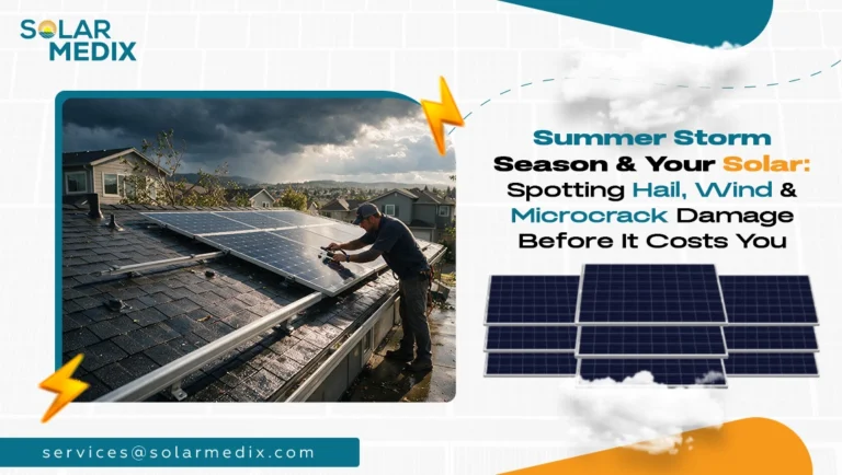 Solar Panel Storm Damage Spotting Hail and Microcracks